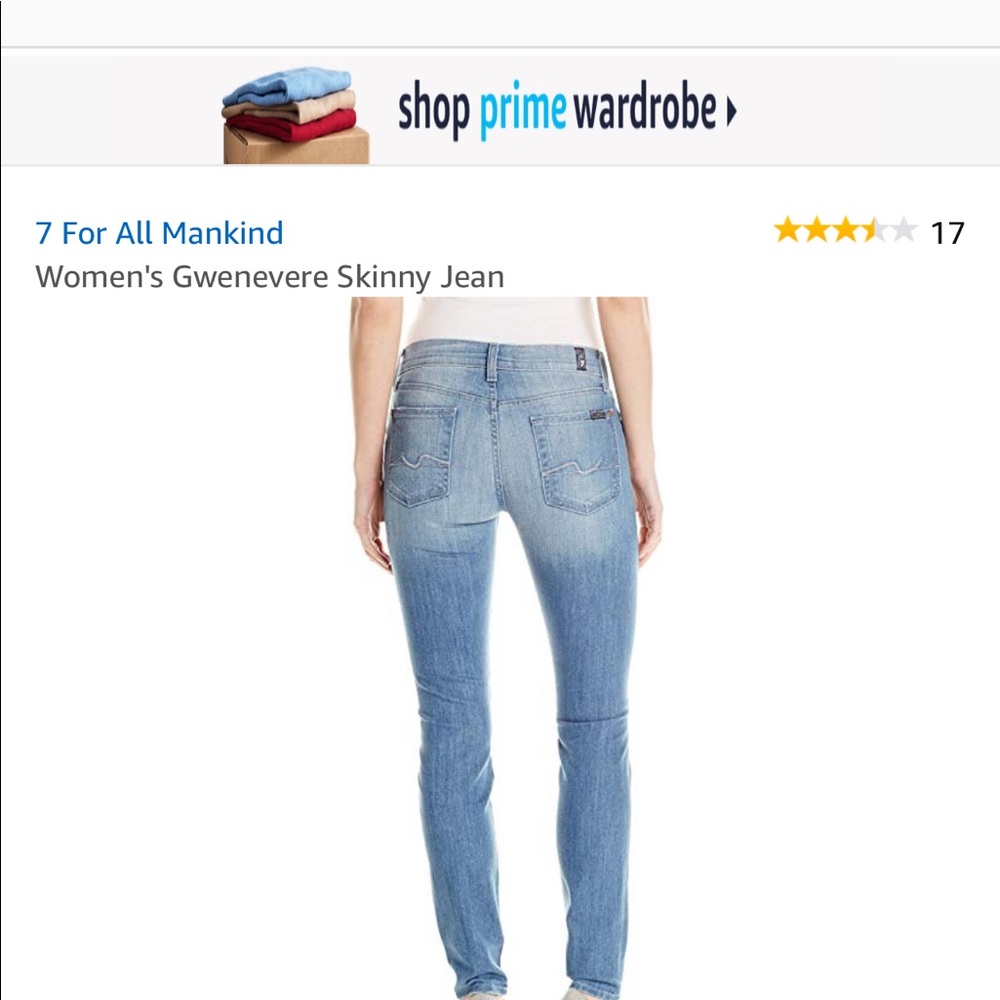 Size 27 Skinny jean Seven of Mankind Gwenevere